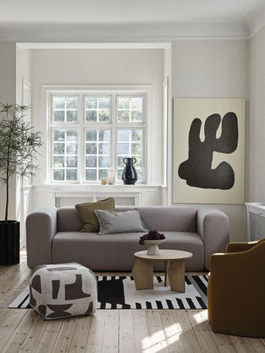 Iselin vloerkleed 140x200 zwart/wit