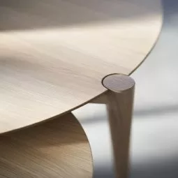 D102 salontafel Ø70 eiken zwart