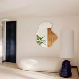 Hebe vloerlamp large zwart met naturel kap