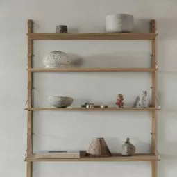 Shelf Library H1852 Single wandkast natural oiled