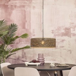 Java hanglamp Ø50 zwart/naturel