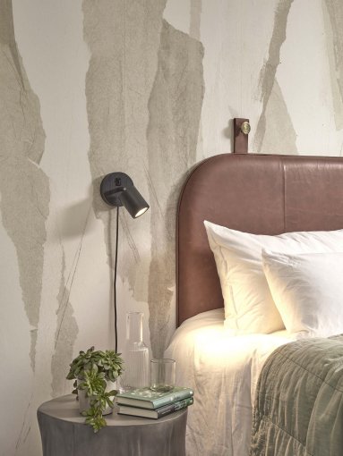 Java wandlamp zwart
