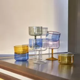 Tint wijnglas set van 2 grijs