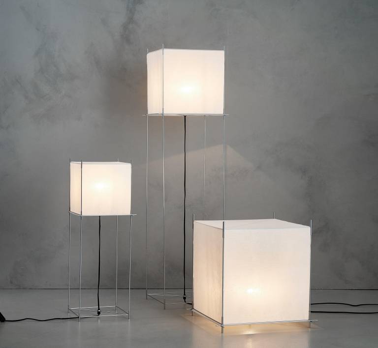 Hollands Licht Lotek Classic vloerlamp, metaal, doek wit | Flinders