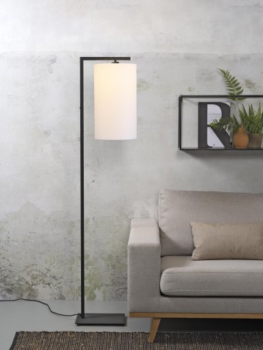 Boston vloerlamp met kap large wit 