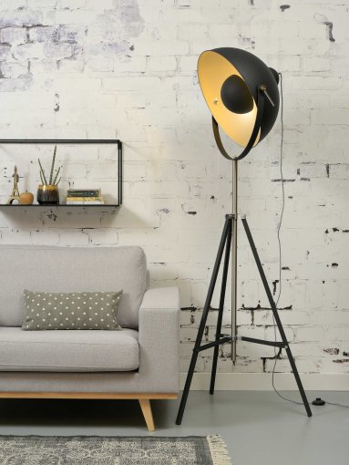 Hollywood vloerlamp zwart