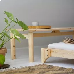 Pace eetbank 40x120 naturel