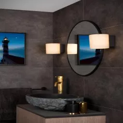 Jelte wandlamp badkamer IP44 zwart/wit
