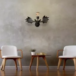 Moose wandlamp zwart