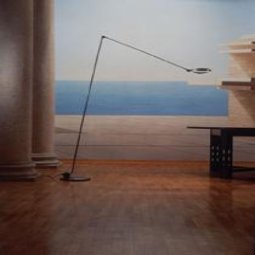 Elle 2 vloerlamp met dimmer zwart