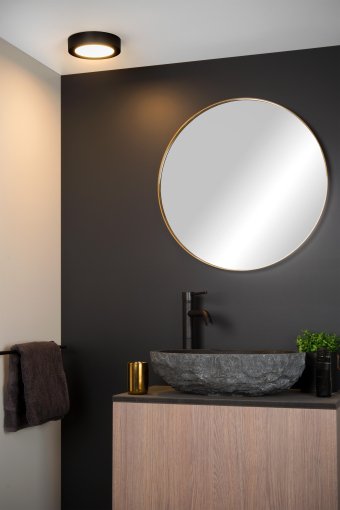 Brice Ø18 plafondlamp LED badkamer IP44 zwart