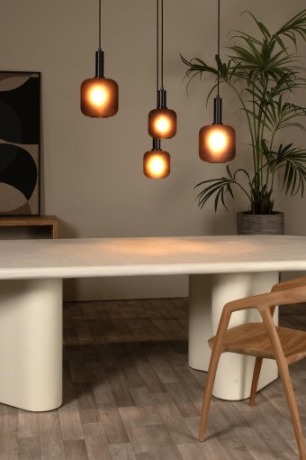 Eloise 4 cluster hanglamp ovaal zwart