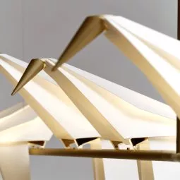 Perch Light Branch hanglamp LED large messing/wit
