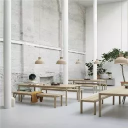 Linear wood bank 170x34