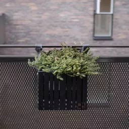 GrowON balkon plantenbak zwart essen fabric zwart 48cm