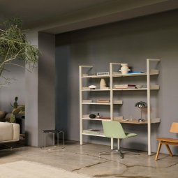 Rombe B wandkast met bureau IF1 & IF5 Alabaster & Oak