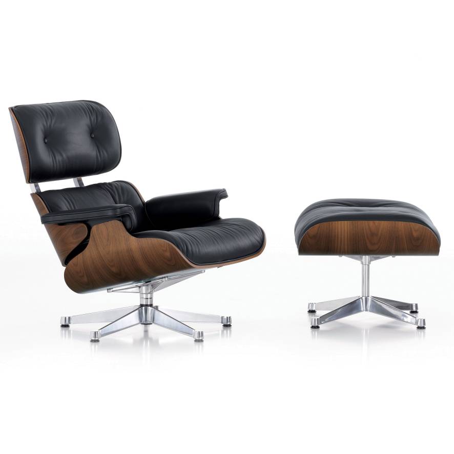 geloof lucht zwavel Vitra Eames Lounge chair met Ottoman fauteuil (nieuwe afmetingen)  walnotenhout | Flinders