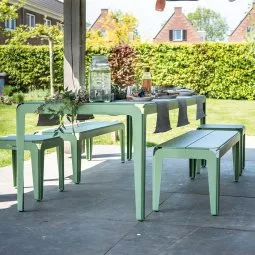 Bended tuinset Pale Green 180x90